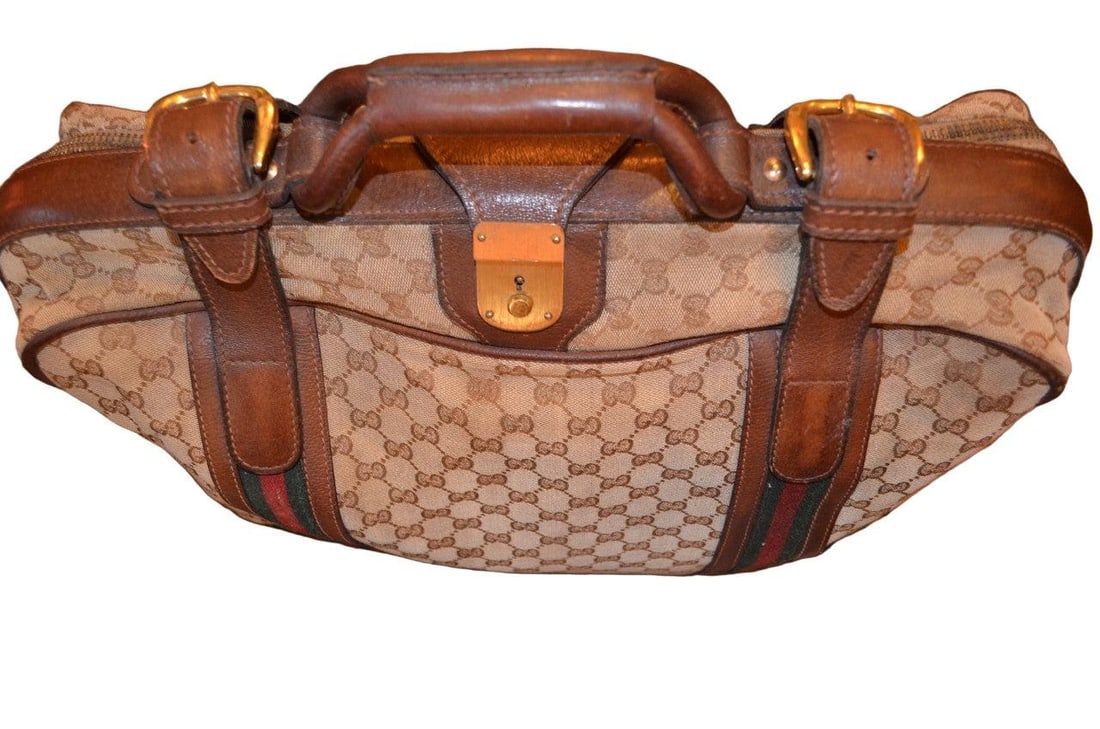 Vintage Gucci Traveling Bag Luggage - 5