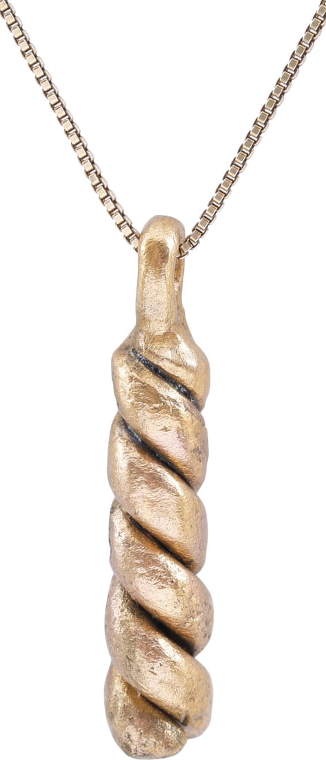 VIKING WARRIOR'S BRACELET PENDANT NECKLACE, 10th-11th CENTURY AD: 10th-11th century AD. Vikings were highly skilled metallurgists, and as a result, breaking metal had supernatural significance for them. Breaking ringjarn (iron rings) as shown on the Larbro Stone, wa