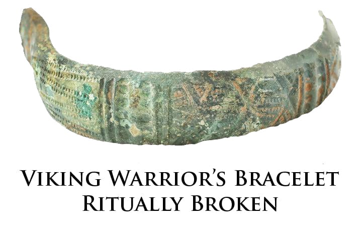 RARE VIKING WOMAN WARRIOR'S BRACELET PENDANT NECKLACE, 10th-11th CENTURY AD - 4