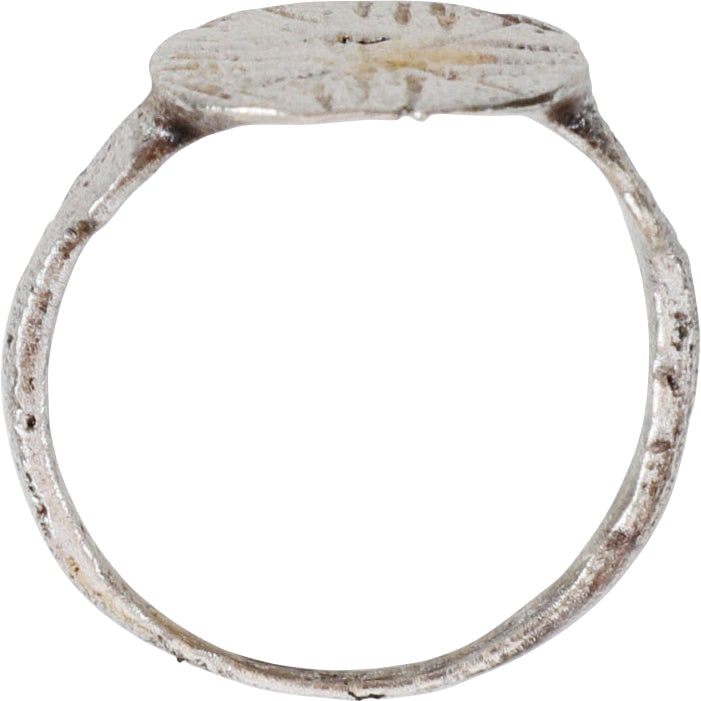 RARE CHRISTIAN PILGRIM'S RING, 8th-9th CENTURY AD. SIZE 11 ? - 2