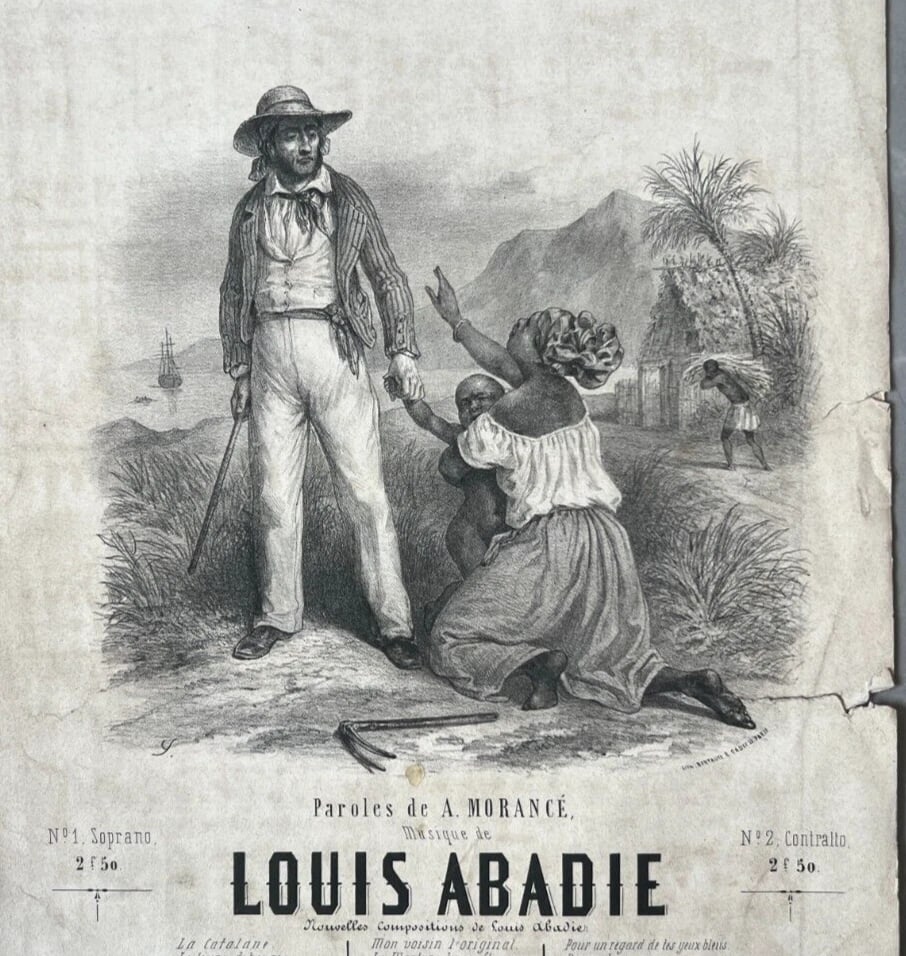 Louis Abadie - La Mer Esclave - Print 19th century Antique Original: Title: Louis Abadie - La Mer Esclave - Print 19th century Antique Original Description: 19 x 26 cm / 7.48 x 10.23 inches stains, folds Reserve: $90.00 Shipping: Domestic: Flat-rate of $22.00 to