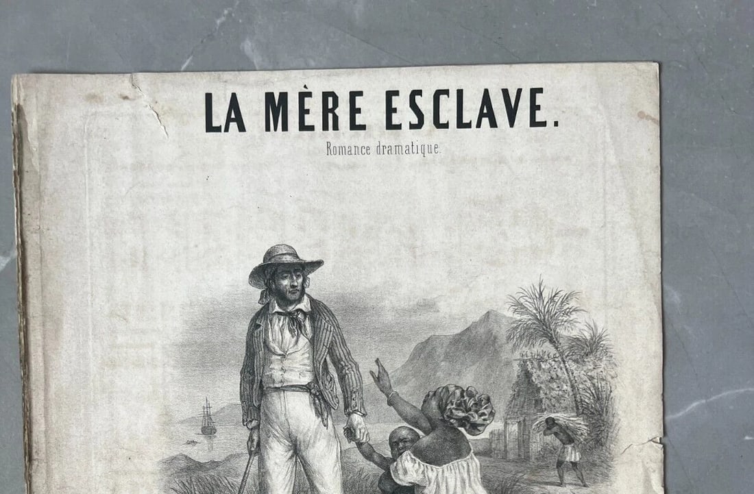 Louis Abadie - La Mer Esclave - Print 19th century Antique Original - 3