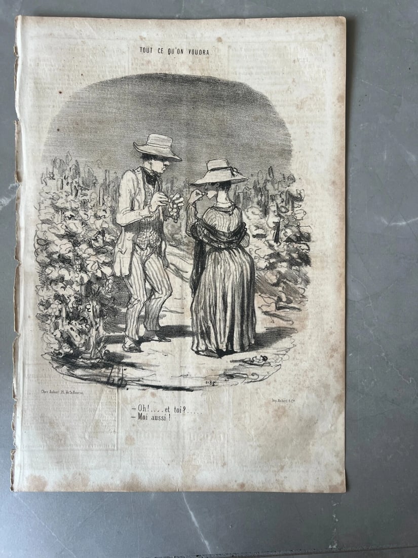 Daumier - Tout ce qu'on voudra, Moi aussi - Antique Print 19th century - 7