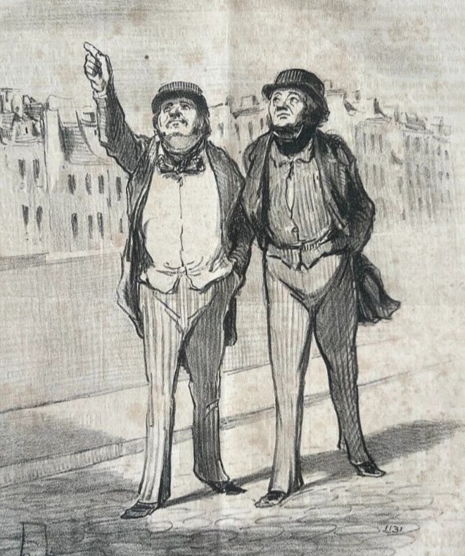 Daumier - Tout ce qu'on voudra, Eclipse - 19th century Antique Print: Title: Daumier - Tout ce qu'on voudra, Eclipse - 19th century Antique Print Description: 19 x 26 cm / 7.48 x 10.23 inches stains, folds Reserve: $50.00 Shipping: Domestic: Flat-rate of $22.00 to