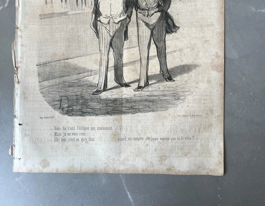 Daumier - Tout ce qu'on voudra, Eclipse - 19th century Antique Print - 4