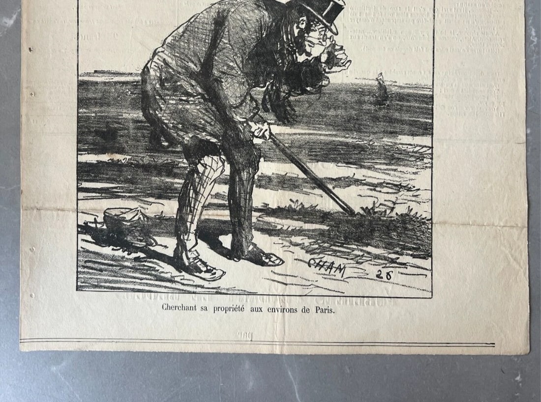 Antique Print 19th century Cham, Environs de Paris, Apres le Siege 1826 - 4