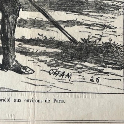 Antique Print 19th century Cham, Environs de Paris, Apres le Siege 1826 - 6