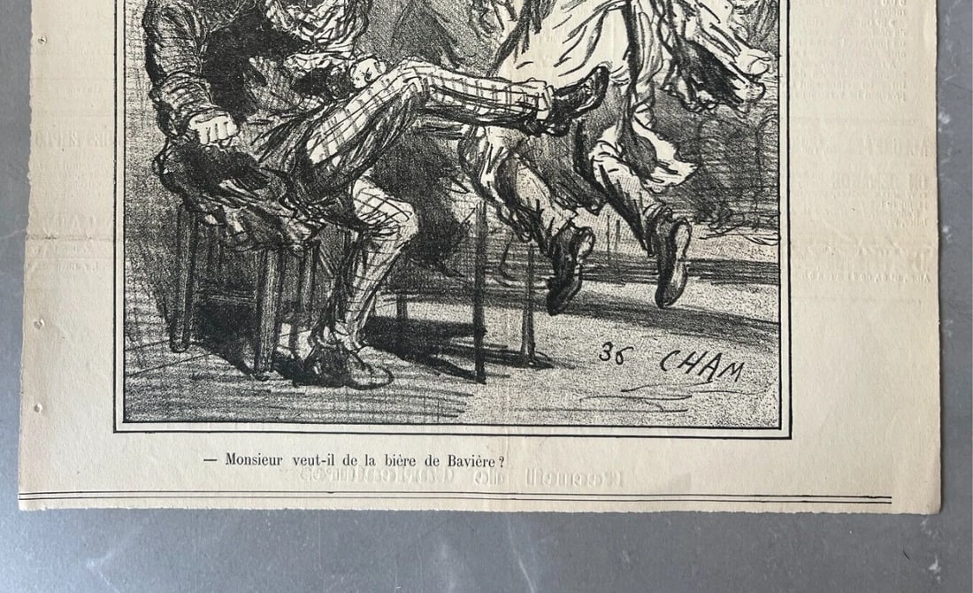 1836 Cham, Bierre, Baviere Apres le Siege - Antique Print 19th century - 4