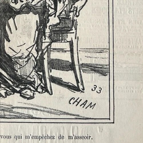 1833 Cham, Laisse moi tranquille, Apres le Siege - Antique Print 19th century - 6