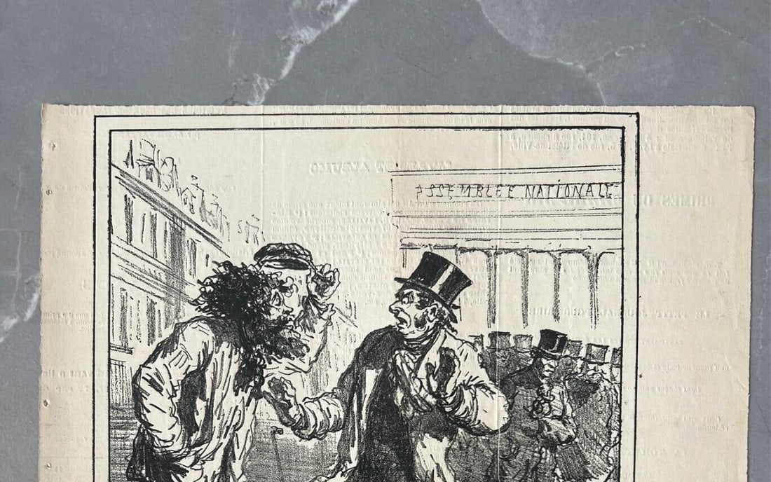 19th century Cham, Sieger Paris, Apres le Siege 1837 - Antique Print - 3