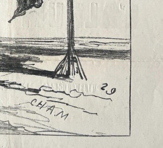 19th century Cham, Cherche un autre Perchoir, Apres le Siege 1829 Antique Print - 6