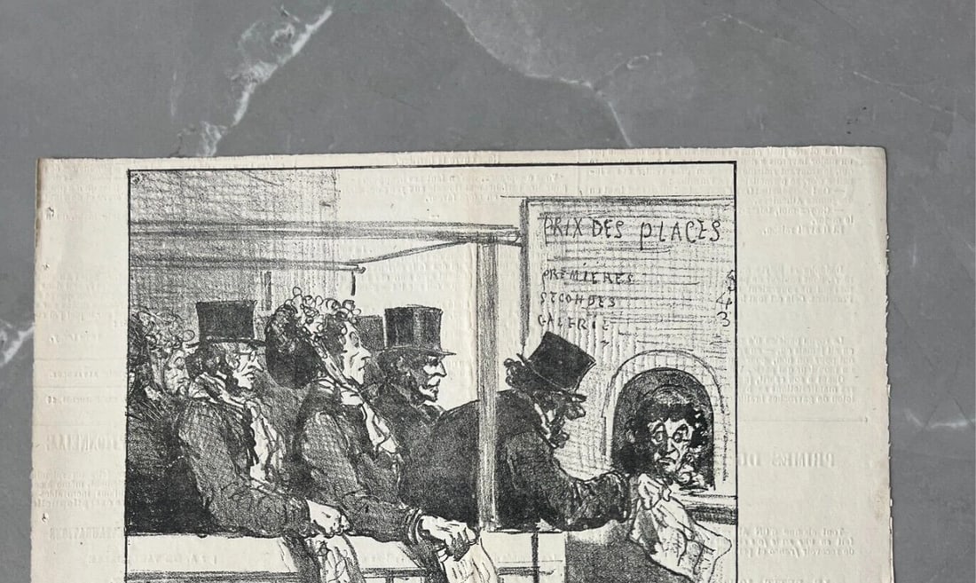 19th century Cham, Reouverture des Theatres Apres le Siege Antique Print - 3