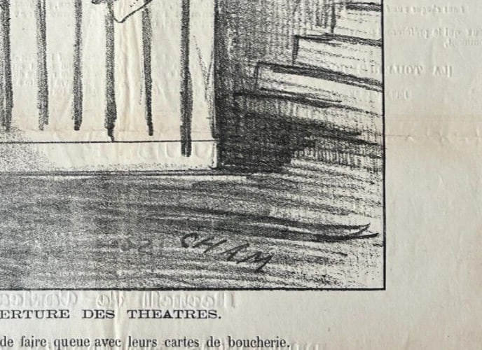 19th century Cham, Reouverture des Theatres Apres le Siege Antique Print - 6