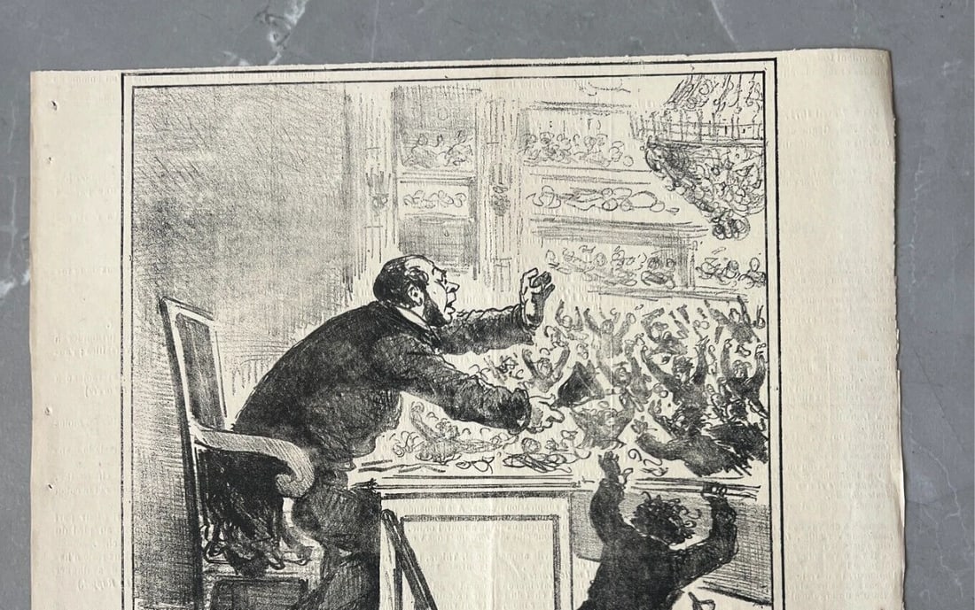 19th century Cham, Votez la Paix, Apres le Siege 1844 Antique Print - 3
