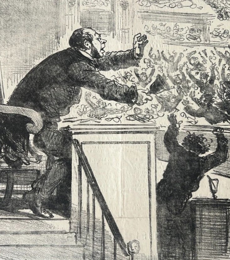 19th century Cham, Votez la Paix, Apres le Siege 1844 Antique Print - 5