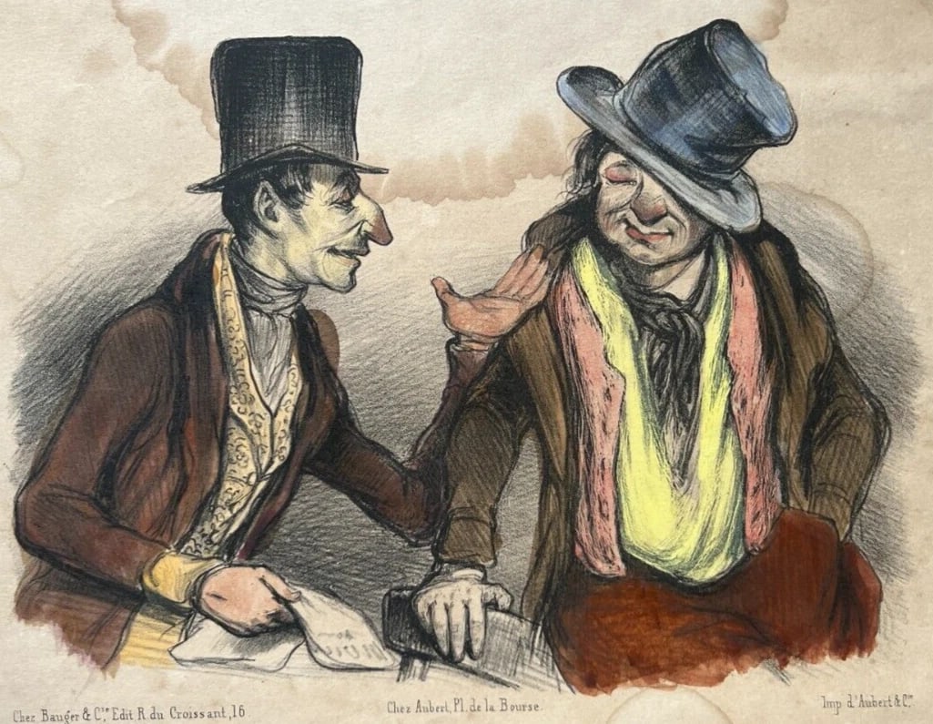 19th century Caricature, Men, People, Petition Antique Print: Title: 19th century Caricature, Men, People, Petition Antique Print Description: 19 x 30 cm? stains, folds Reserve: $50.00 Shipping: Domestic: Flat-rate of $22.00 to anywhere within the contiguous U.