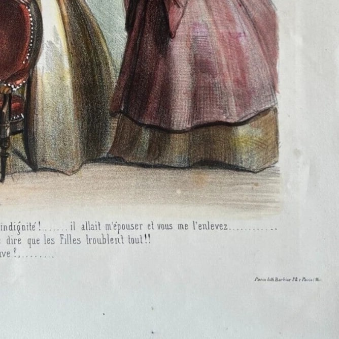 Antique Print 19th century Caricature People Jules Jean Antoine BARIC (1825-1905 - 4