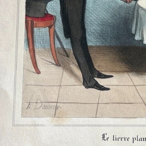 Daumier, Le Lierre Plante Parasite - Caricature Antique Print 19th century - 6