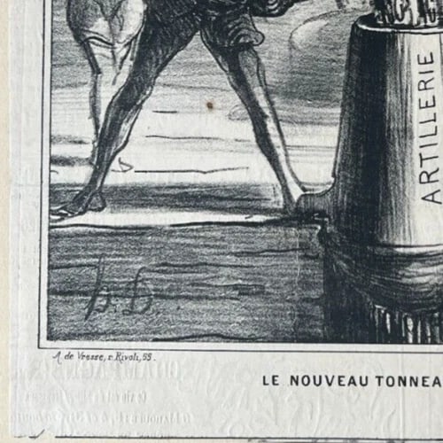 1868 Caricature, Daumier, Tonneau des Danaides - Antique Print 19th century - 6