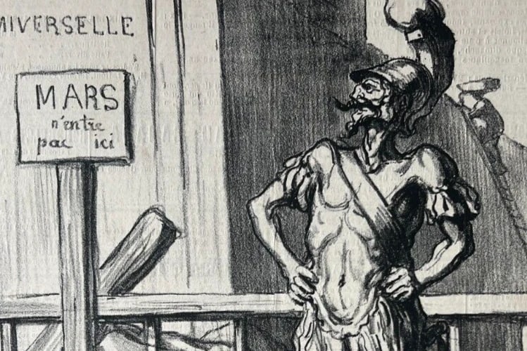 1867 Caricature, Daumier, Grand Tour - Antique Print 19th century - 5