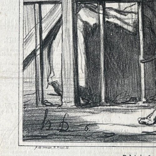 1867 Caricature, Daumier, Grand Tour - Antique Print 19th century - 6