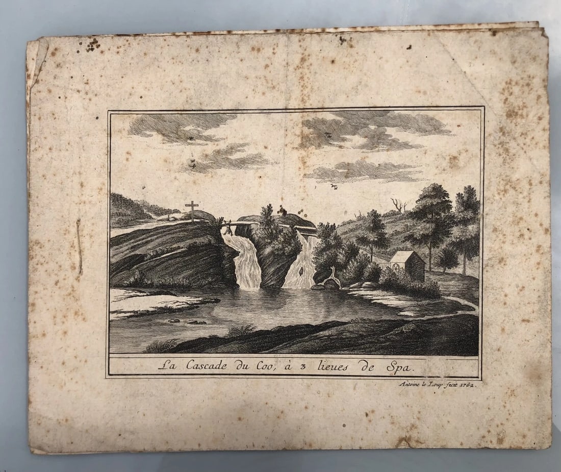 Antoine LE LOUP 1730-1820 - Landscapes, River - Antique Original Etching - 3