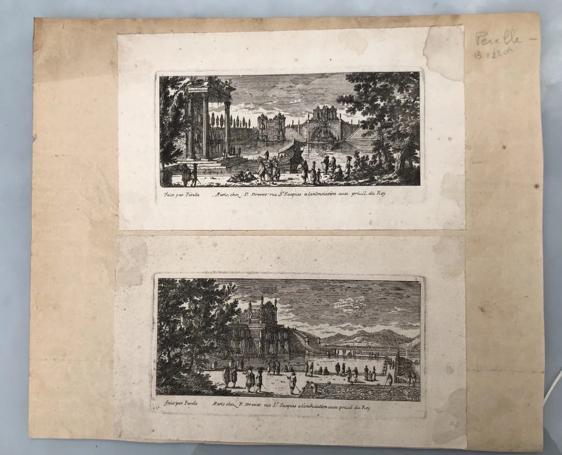 Gabriel PERELLE 1604-1677 - Landscapes River - Antique Original Etching - 6