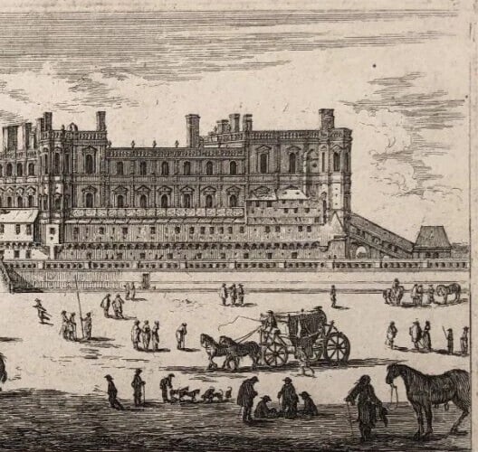 Antique Original Etching Israël SILVESTRE (1621-1691) St German en Laye Chateau - 3