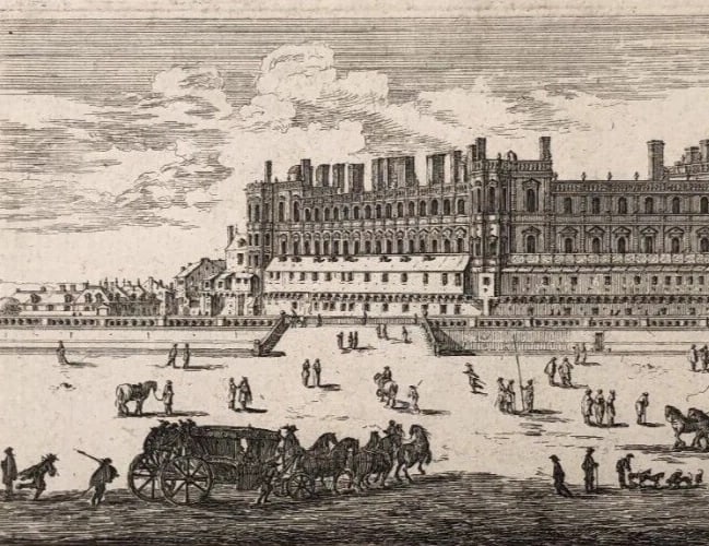 Antique Original Etching Israël SILVESTRE (1621-1691) St German en Laye Chateau - 5