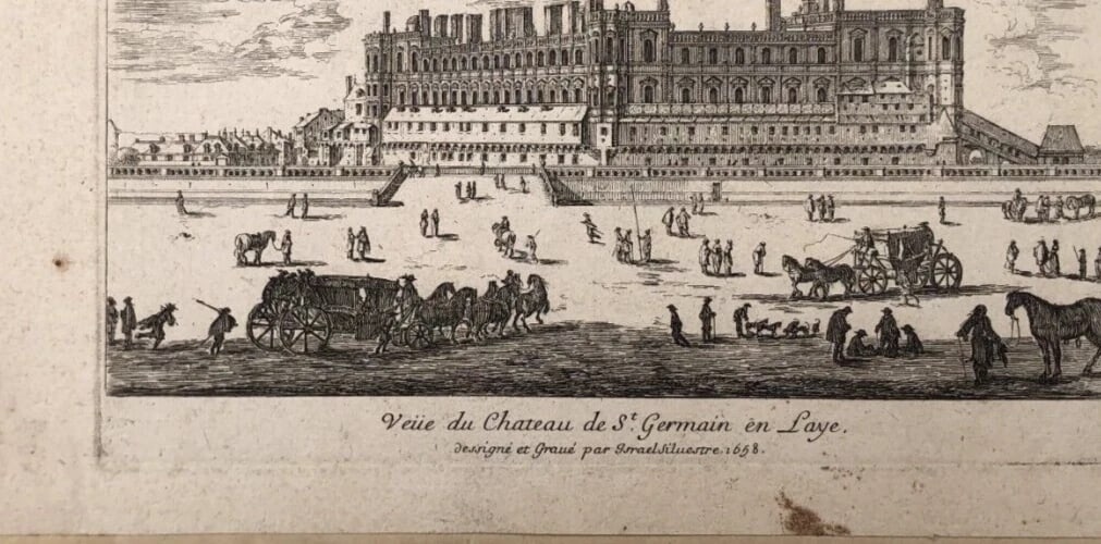 Antique Original Etching Israël SILVESTRE (1621-1691) St German en Laye Chateau - 7