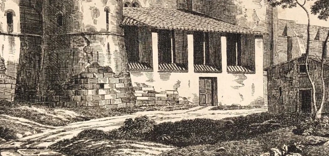 1832 Porta Asinaria, Ricciardelli Luigi - Antique Original Etching - 5