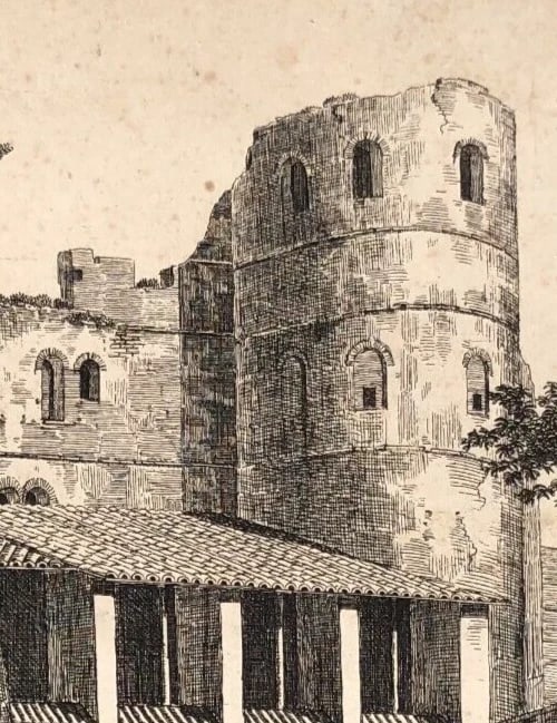 1832 Porta Asinaria, Ricciardelli Luigi - Antique Original Etching - 6