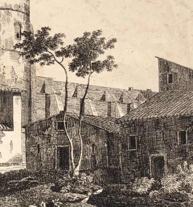 1832 Porta Asinaria, Ricciardelli Luigi - Antique Original Etching - 7