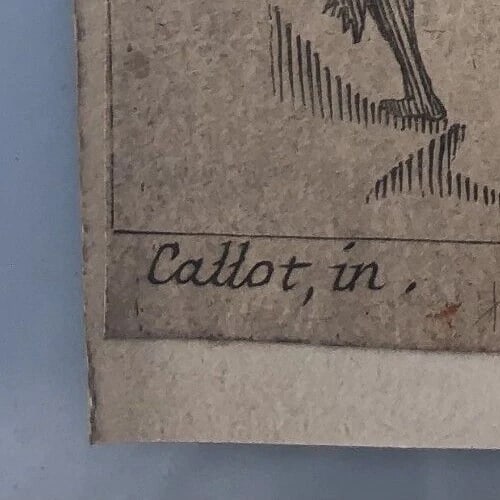 Antique Etching Original Jacques CALLOT (1592-1635) Men Portrait - 5