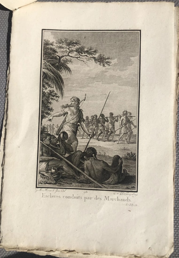 Antique Etching Original Pierre BAQUOY, Jean-Michel MOREAU Travel, History - 3