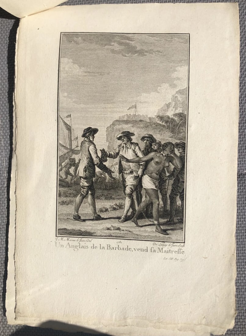 Antique Etching Original Pierre BAQUOY, Jean-Michel MOREAU Travel, History - 8