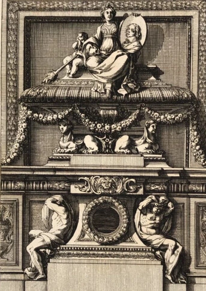 Jean Le Pautre (1618–1682) Architecture, Sculpture Antique Etching Original (1 of 8)