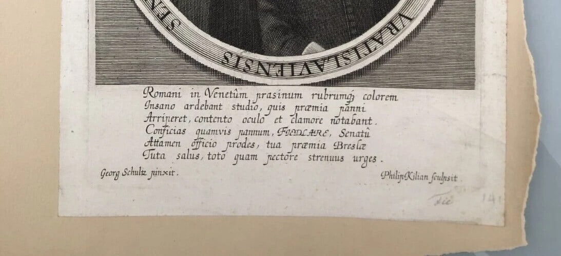 Antique Etching Original Man Portrait, Georg II SCHULTZ (1622-1677) Lacobus Fied - 5