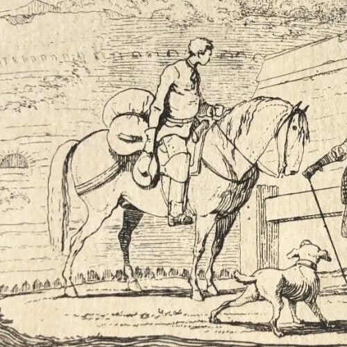 Philibert Benoît DELARUE, Military Scene, People, Horse Antique Etching Original - 4