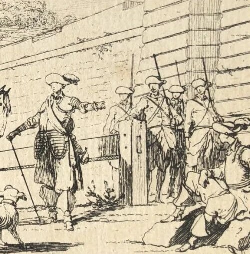 Philibert Benoît DELARUE, Military Scene, People, Horse Antique Etching Original - 6