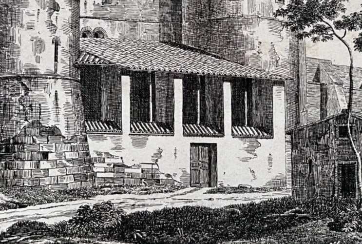 Antique Etching Original Leo VON KLENZE (1784-1864) Landscape, House, Trees - 3
