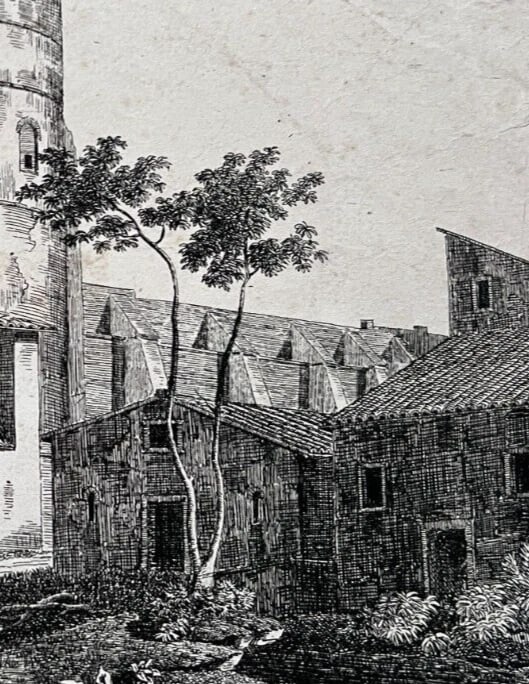 Antique Etching Original Leo VON KLENZE (1784-1864) Landscape, House, Trees - 4