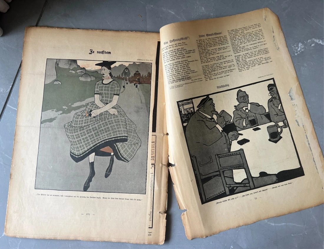 Antique Magazine, Der Wettbewerb um Englands Gunst Simplicissimus 1908 - 10