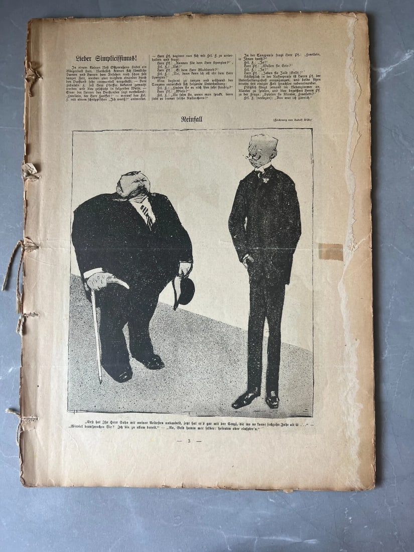 Antique Magazine, Der Wettbewerb um Englands Gunst Simplicissimus 1908 - 3