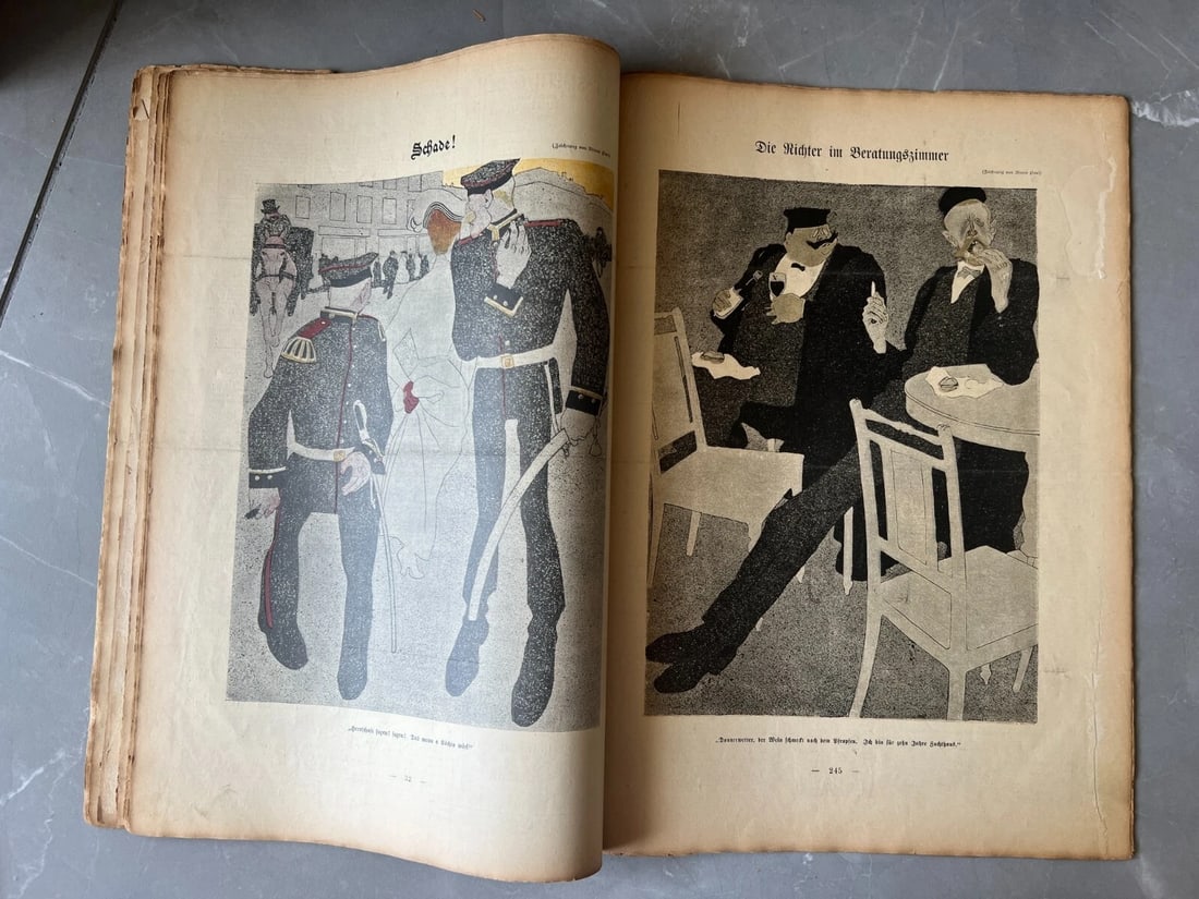 Antique Magazine, Der Wettbewerb um Englands Gunst Simplicissimus 1908 - 9