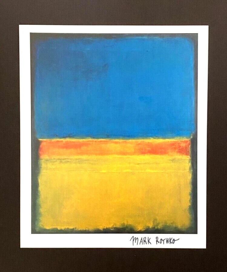 MARK ROTHKO + SIGNED PRINT + ABSTRACT ART + EXPRESSIONIST + MINIMALIST + FRAMED - 2