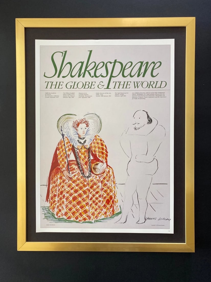 David Hockney | Vintage 1987 Signed Poster Print | Framed: Up for Auction this Beautiful and Scarce Vintage 1987 Offset Lithograph after this Poster by David Hockney Facsimile Signed in Ink Art Print is about 14 X 9 in. This piece is mounted on a 16 x 12 in. 