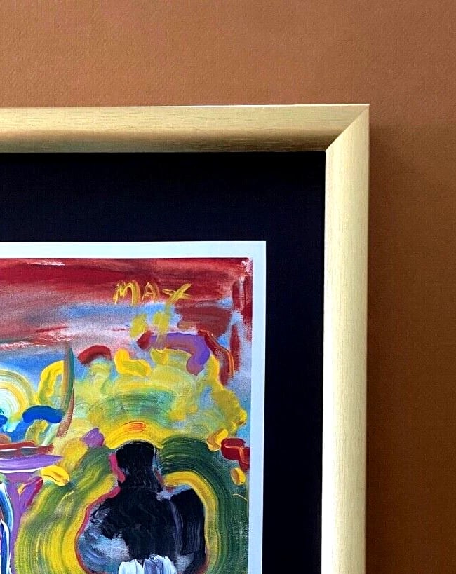 Peter Max | Angel Vintage Print Signed Framed Gold Pop Art - 3