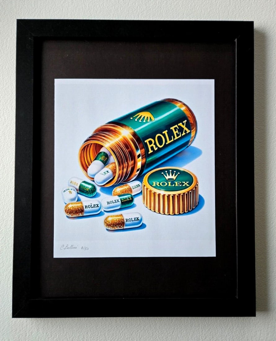 Chiara Bellini + "ROLEX Comfort Pills" Original Hand Signed Print Ltd Ed COA ✅ (1 of 4)