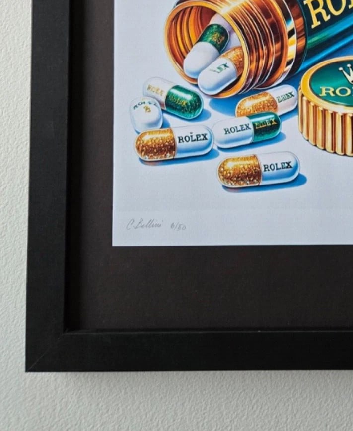 Chiara Bellini + "ROLEX Comfort Pills" Original Hand Signed Print Ltd Ed COA ✅ - 4
